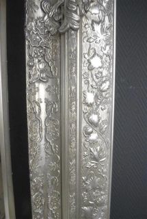 Wandspiegel Spiegel barock antik Silber 102 x 92 cm Facettenschliff