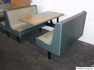 Subway Einrichtung Dinertisch Doppel Sitzecke Tisch Sitzbank T106 cm