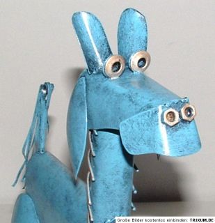 Tierfigur~HUPF~Hund~Pferd~Metallfigur~Skulptur~Metallskulptur