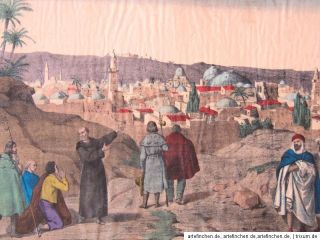 Heilige Stadt, Jerusalem , Israel, origi. Lithografie 1850, ( 32079