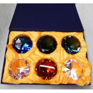 Feng Shui Kristall Glas Diamant Kristallglas Set   80mm