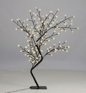 2m Lichterbaum + Blüten Lichterkette Weihnachtsdeko Baum 128 LED