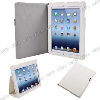 Apple iPad 3 iPad 2 Smart case Cover Kunst Leder Tasche Schutz