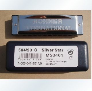 Hohner Harmonica   504/20 Silver Star   C KEY   NEW