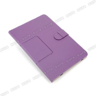 Lila Kunstleder Tasche case cover Hülle für 10 Zoll Tablet PC ePad