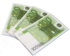 Taschentücher  100 Euro  Papiertücher GAG Scherzartikel Geschenke