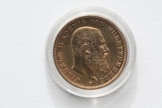 20 Goldmark   Wilhelm II König von Württemberg   Deutsches Reich