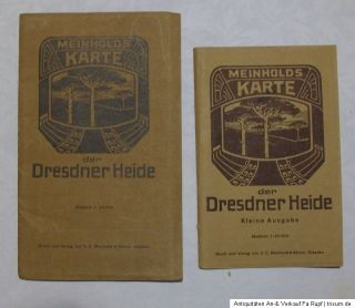 originale alte Reiseführer und Wanderkarten von Dresden und Umgebung