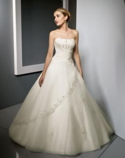 Weiß/Ivory Hochzeitskleid Brautkleid Abendkleid/Ballkleid Gr ♥32 34