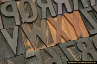 7c   Holzbuchstaben Antik, Holzlettern   Letterpress Wood Type   97 St