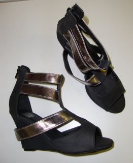 BLEND 2053 10 Damen Sandalen mit Keilabsatz / Pumps / High Heels braun