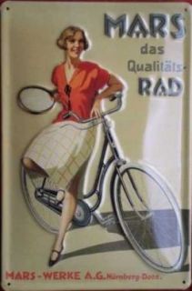 MARS WERKE Fahrrad Rad Nürnberg Blech Schild 20x30cm Reklame Werbung