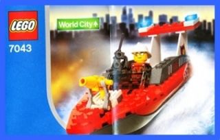 LEGO BAUANLEITUNG 7043 World City   Feuerwehr  Boot 554