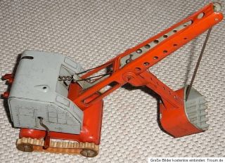 Abraumbagger Blechspielzeug Antikspielzeug Blech MFZ US Zone 1947 #565