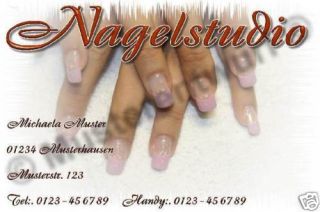 250 Visitenkarten Nagelstudio Fingernagelstudio Nails