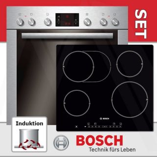 Set Bosch HEA23B251 Einbauherd +Bosch NIC605T01 Induktions Kochfeld