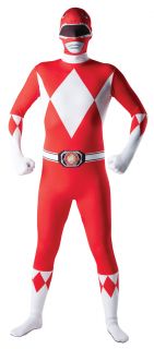 Kostüm Herren Rot Power Ranger Zweite Haut Faschingskostüm Offiziell