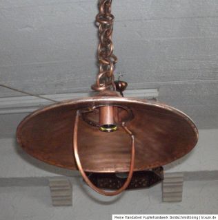 Hängelampe Deckenlampe Lampe Kupfer Kunst NEU UNIKAT Kupferlampe