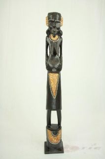 Afrika Deko Massai Krieger 100 cm Holzfigur Holzstatue Standfigur