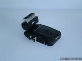 Digitaler DVB T Scart Receiver+Antenne 20dB+SD Karten Slot+USB Port+90