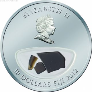 Fiji 10 Dollars Silbermünze Meteorit   Neuschwanstein 2012