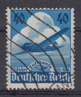 Reich 1936 10 Jahre Lufthansa Nr. 603 gestempelt (R50M)