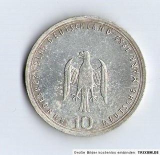 10 Mark J 800 Jahre Hafen und Hamburg 625er Silber