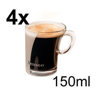 Senseo Design Glas Tasse (mit Milchglas) 150 ml