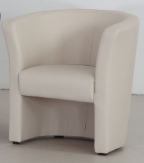Cocktailsessel Sessel Mini Kunstleder Creme Stuhl 226338