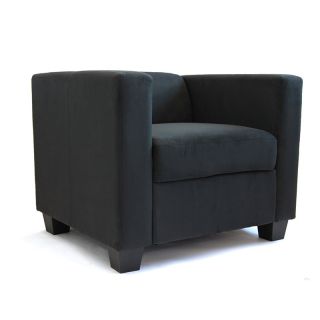 Sessel Loungesessel M65, Kunstleder, Leder, Mikrofaser, creme schwarz