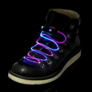 LED Light Up Shoe Shoelaces Shoestring Flash Flashing Glow Stick