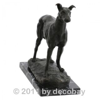 Windhund Tier Bronze Skulptur Statue Hunde Figur Dekoration Bildhauer