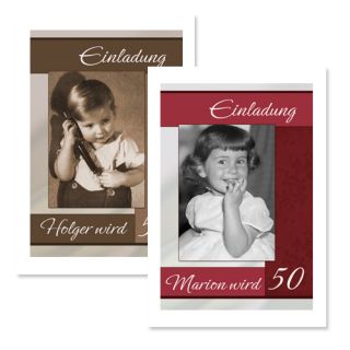 Geburtstagskarte Geburtstag Einladung Karte + Einleger + Kuvert