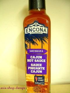 ENCONA HOT CAJUN Sauce 142ml Cayenne LOUISIANA