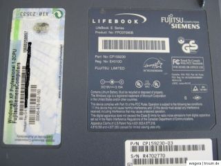 Notebook Fujitsu Siemens Lifebook E4010 mit Windows XP Professional