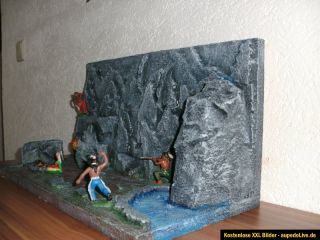 Diorama Wildwest Felsen für 4 cm bis 7 cm Indianer Figuren Elastolin