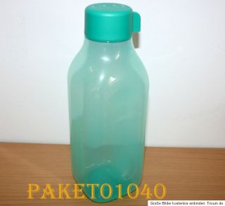Tupperware Trinkflasche Eco Easy 1,0L Türkis Quadratisch NEU
