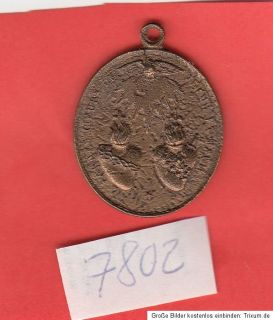 7802) religiöse Medaille unaufgearbeitet ca. 27 x 31 mm (36 mm mit