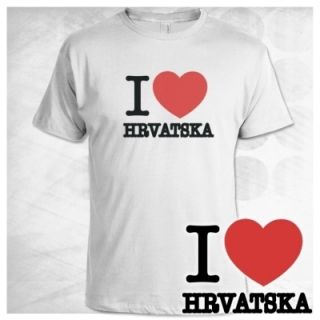 LOVE HRVATSKA SR KROATIEN Croatia Herren T Shirt Yugoslavia Ny