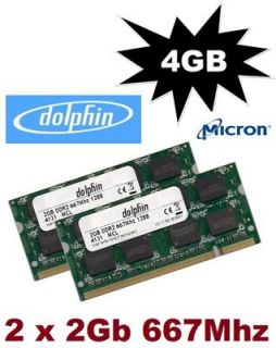 Dolphin / Micron 4Gb 2x 2Gb 667 Mhz DDR2 SoDimm Notebook Ram Speicher