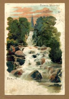 AK Ansichtskarte BERLIN LITHO 1901   Victoria Wasserfall Ganzsache