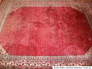 325x225cm Mir Sarough Rot Handgeknüpft Perser Orientteppich Teppiche