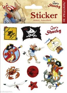 Käpt´n Sharky tolle Sticker Aufkleber Pirat Piraten NEU