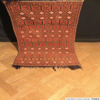 Antiker Handgeknüpfter Perser Teppich Afghan Belutsch Old Carpet Rug