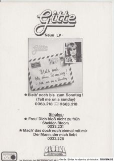 Gitte TOP AK 70er Jahre Orig. Sign. +17745