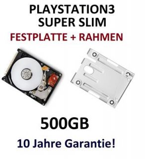 500 GB HDD Festplatte PS3 SUPER SLIM 12GB + MOUNTING BRACKET Sony