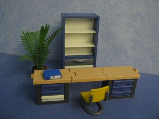 Modernes Büro Schrank Schreibtisch Möbel Playmobil 672