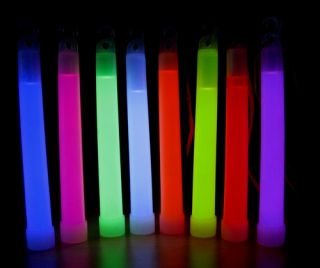 10 Knicklichter dick farbig Glow Stick Leuchtstäbe bunt