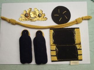 Original, NVA, Volksmarine, Admiral, Schulterklappen + Ärmelstreifen
