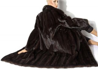 SAGA MINK NERZMANTEL Nerz Mantel Pelzmantel fur coat BOHO Vintage Pelz